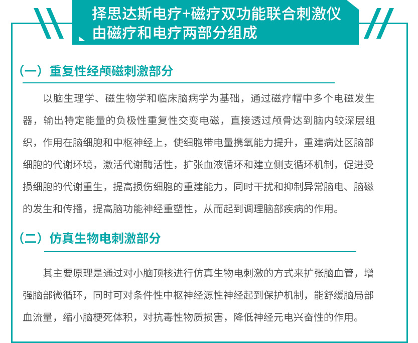 择思达斯磁疗+电疗双功能联合刺激仪